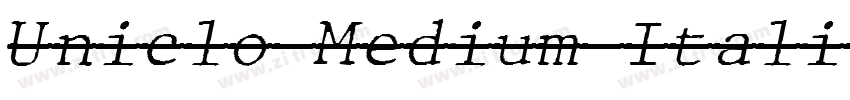 Uniclo Medium Itali字体转换